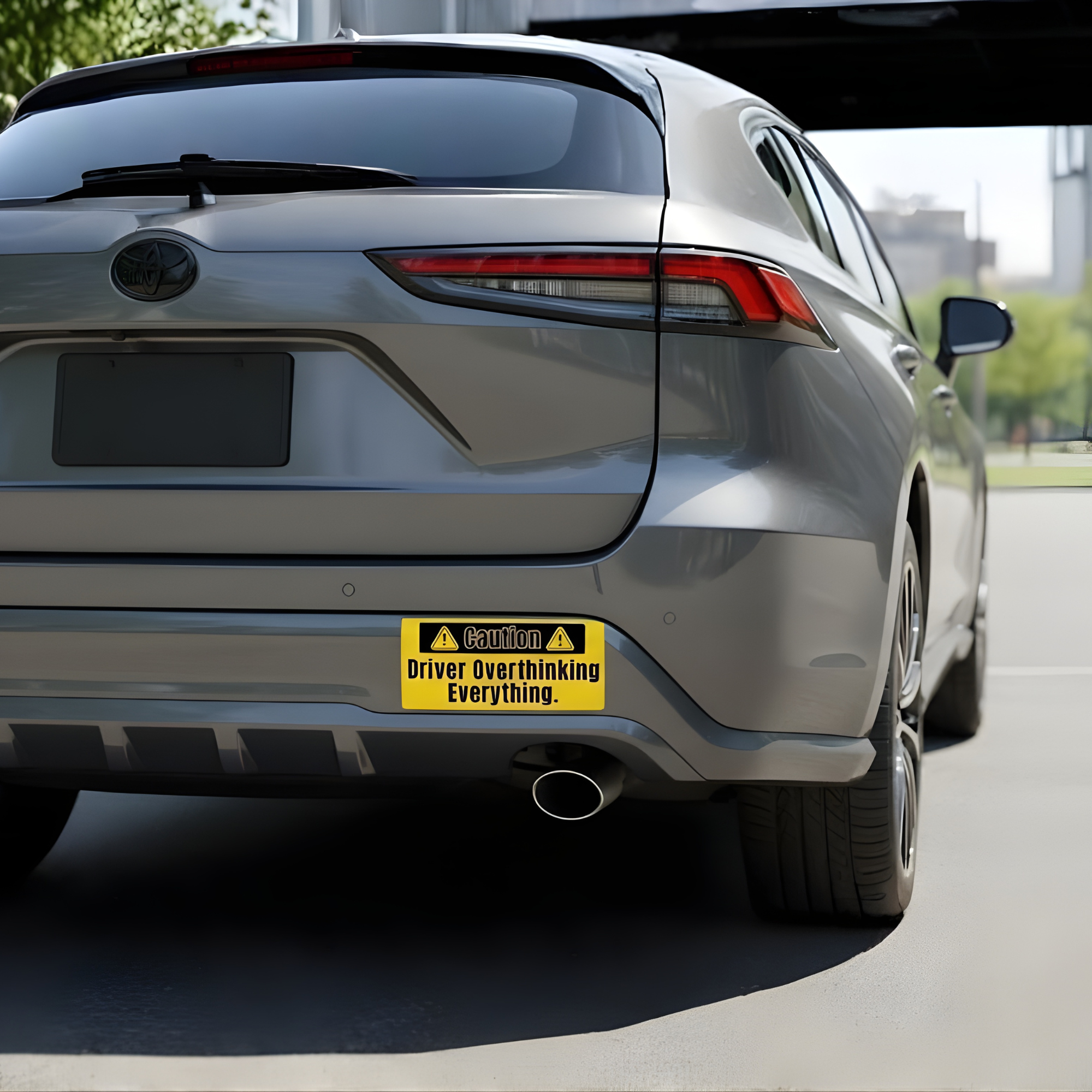 Caution: Driver Overthinking Everything Bumper Sticker