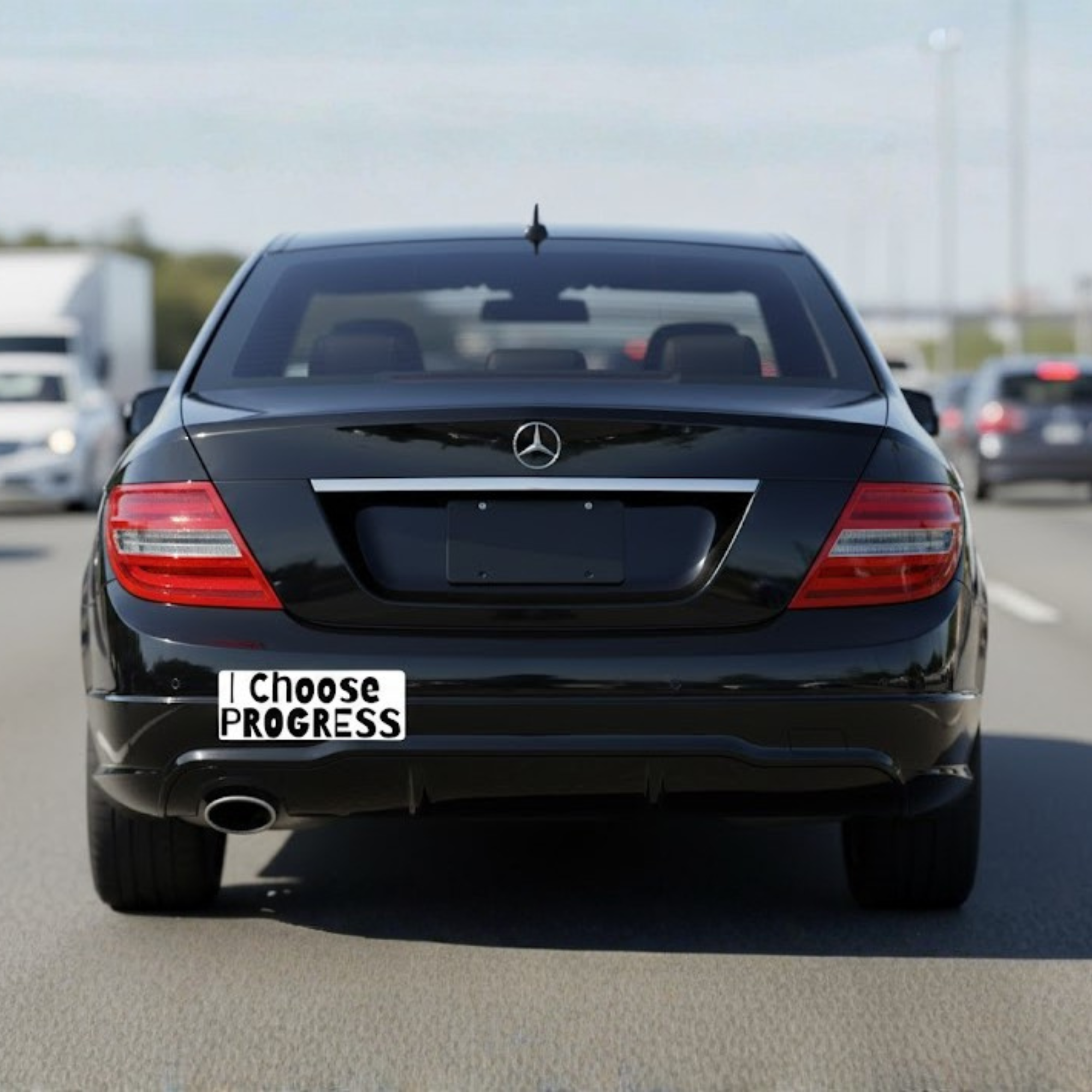 I Choose Progress Bumper Sticker