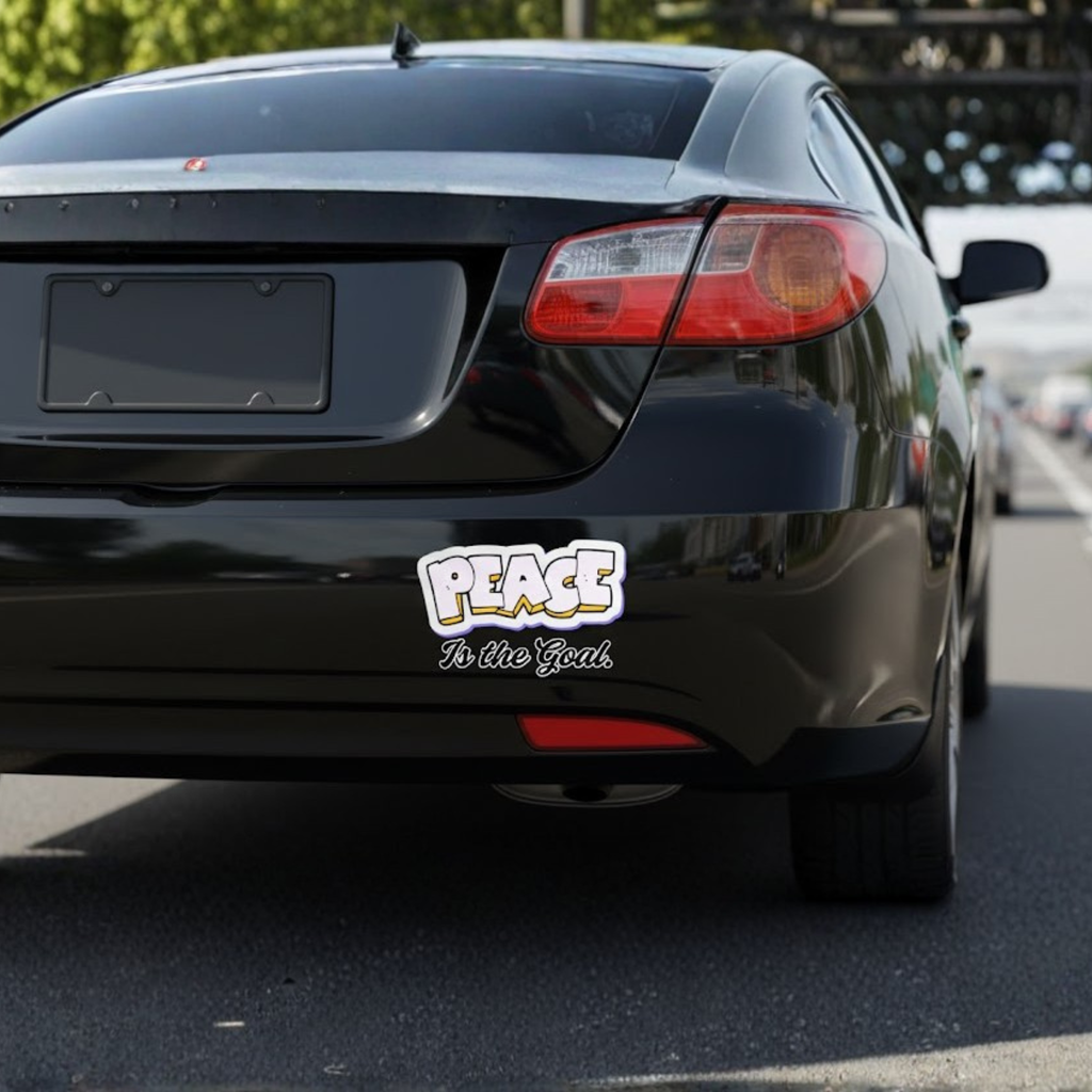 Peace Is the Goal Bumper Sticker