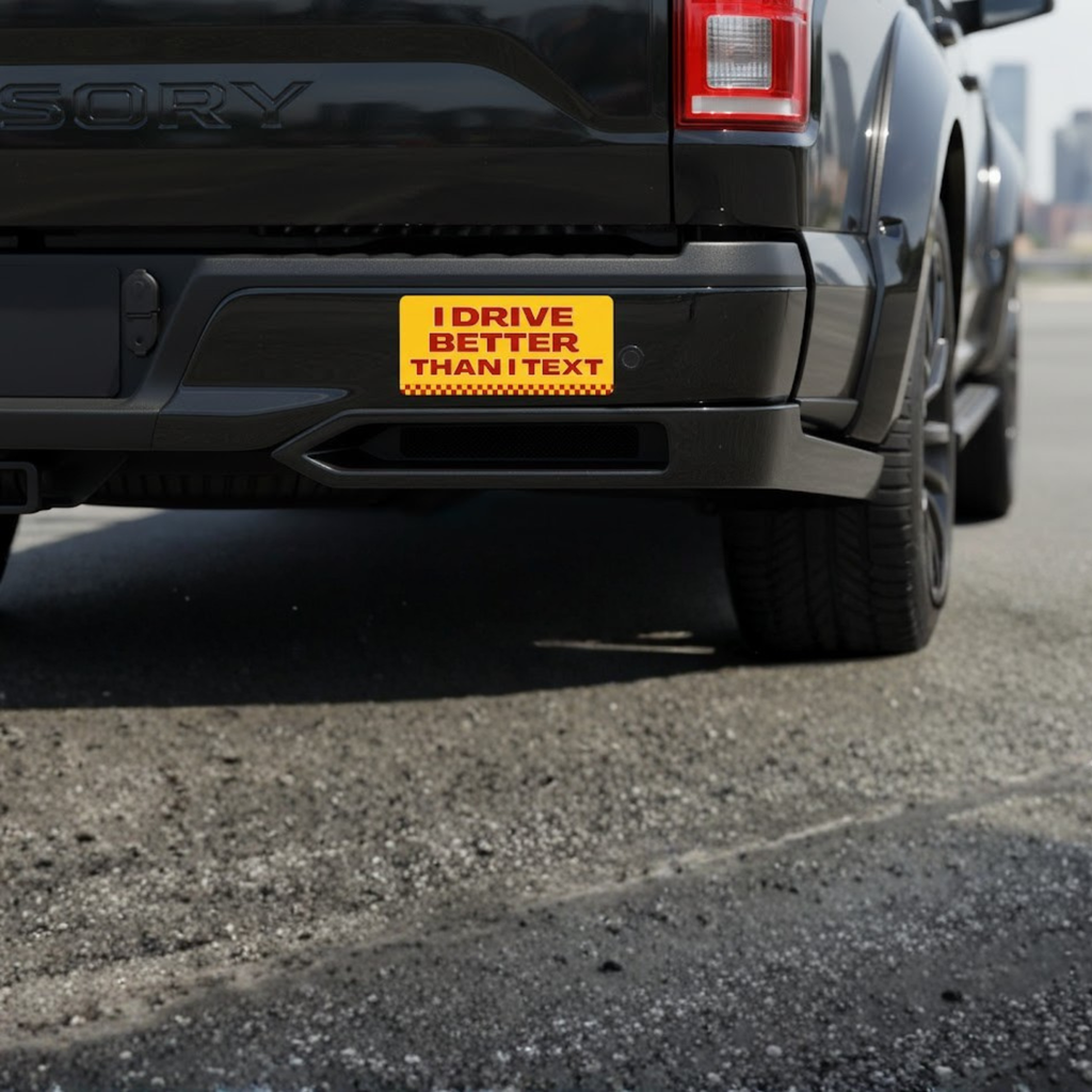 I Drive Better Than I Text Bumper Sticker