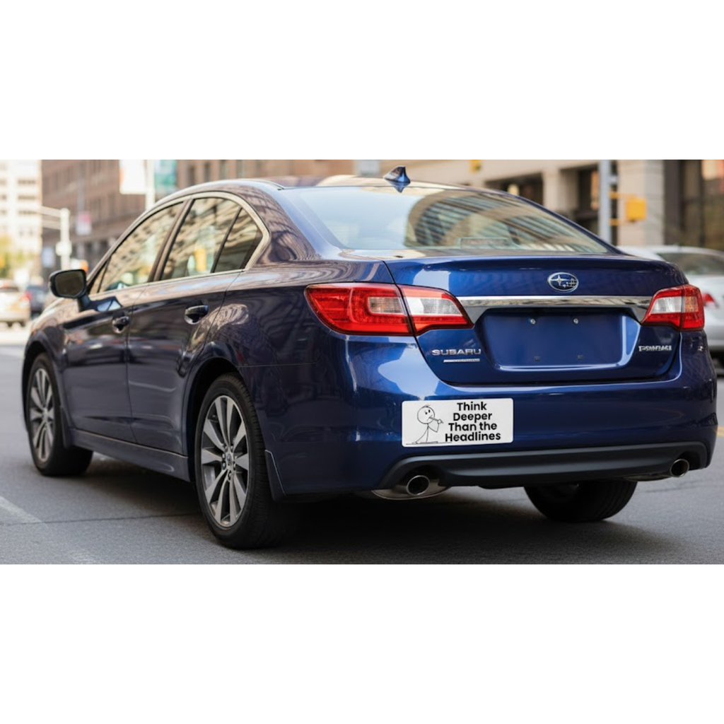 Think Deeper Than the Headlines Bumper Sticker