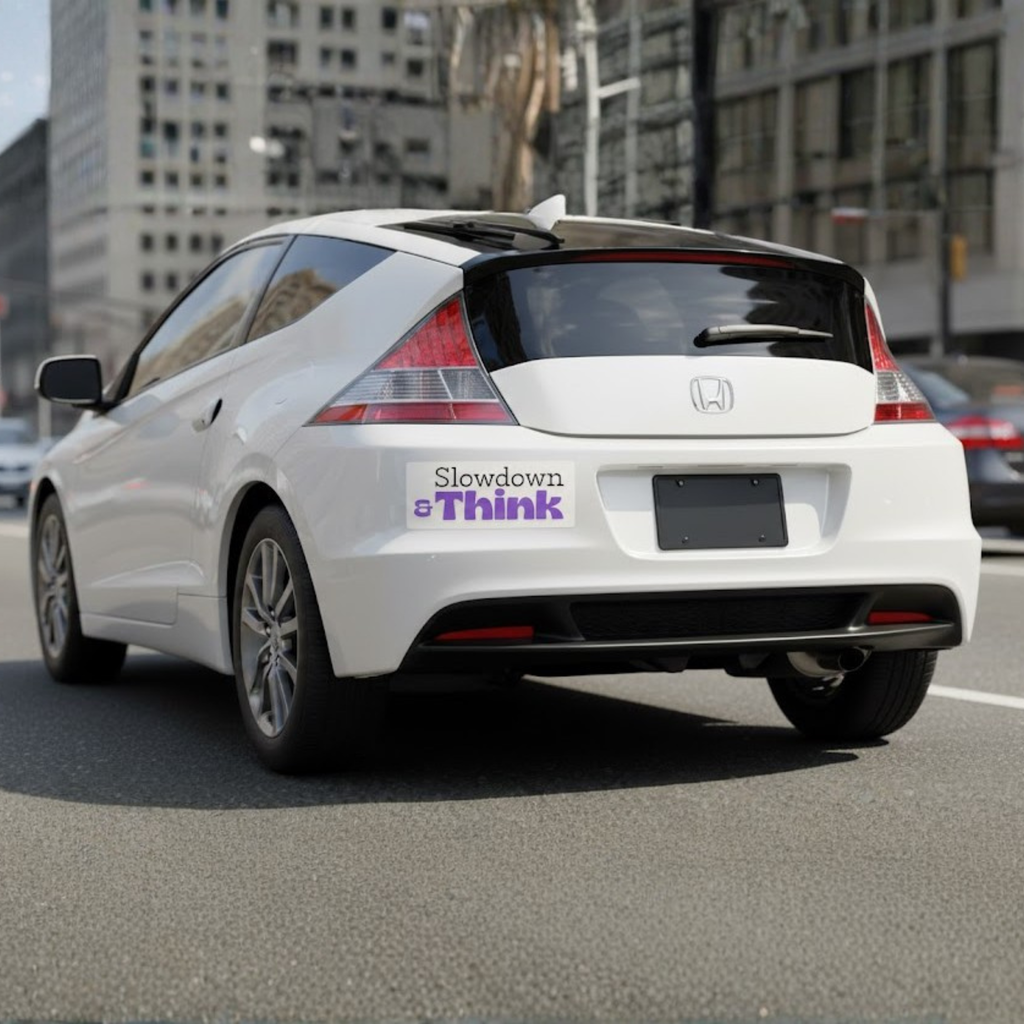 Slowdown & Think Bumper Sticker