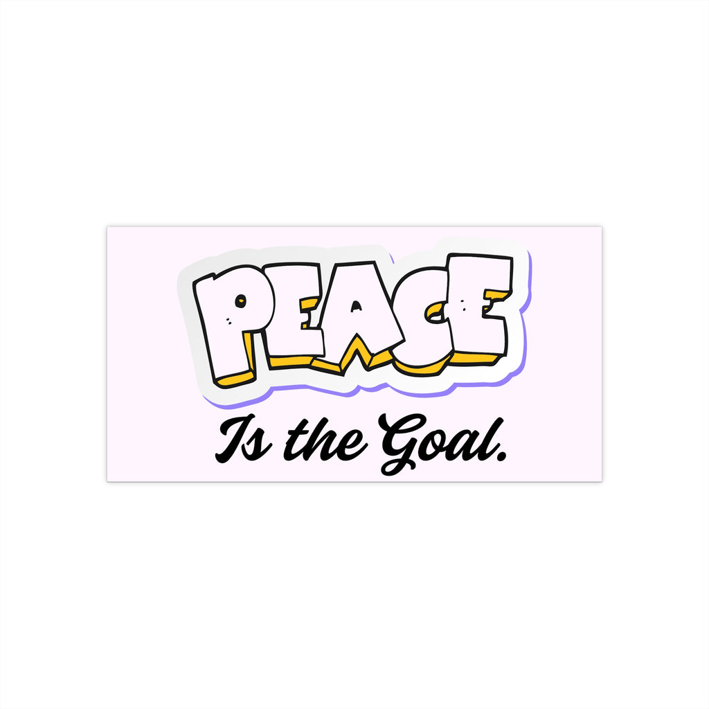 Peace Is the Goal Bumper Sticker